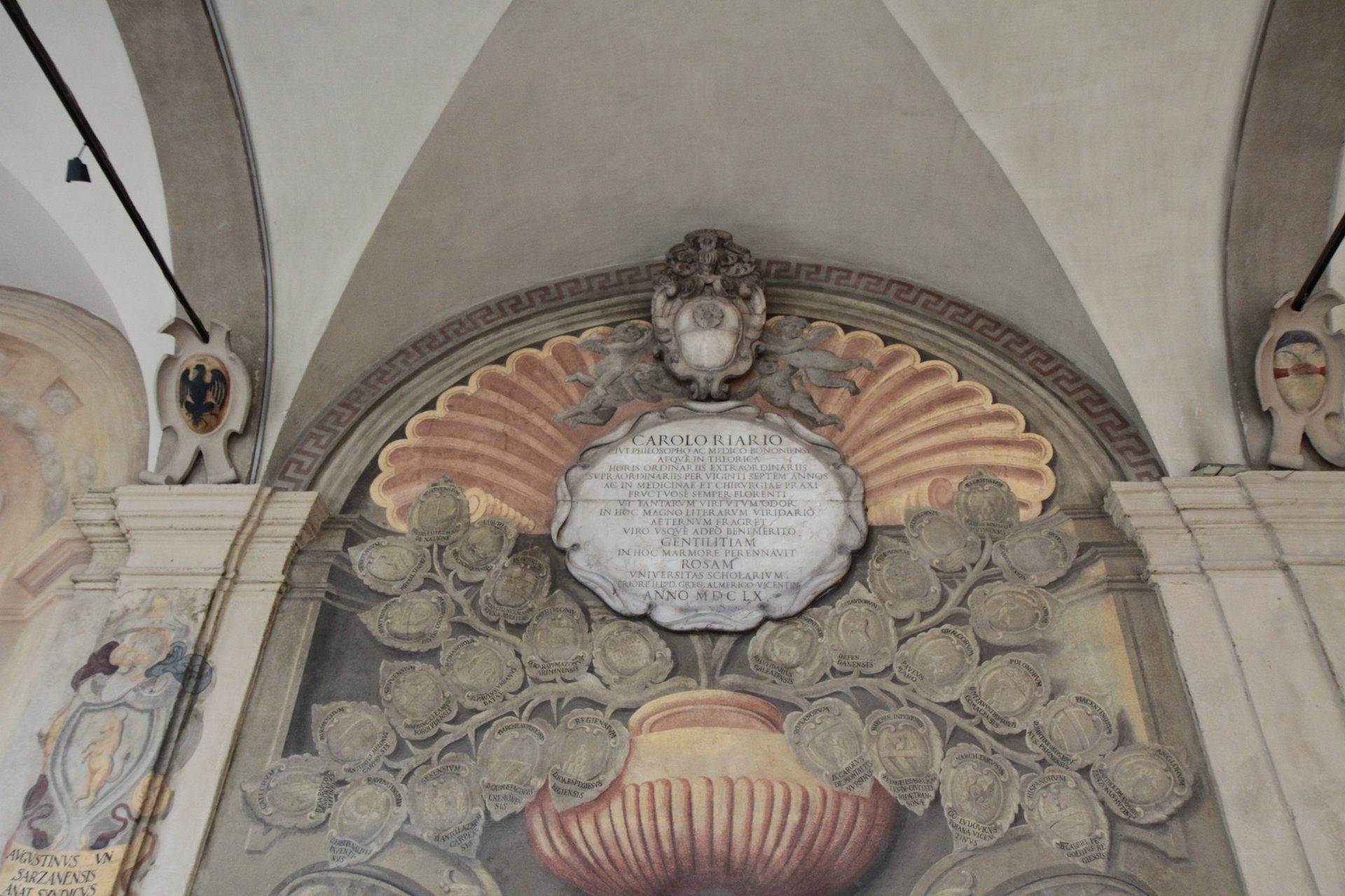 Carlo Riario's memorial tablet, Palazzo Archiginnasio, Bologna - 01.jpg